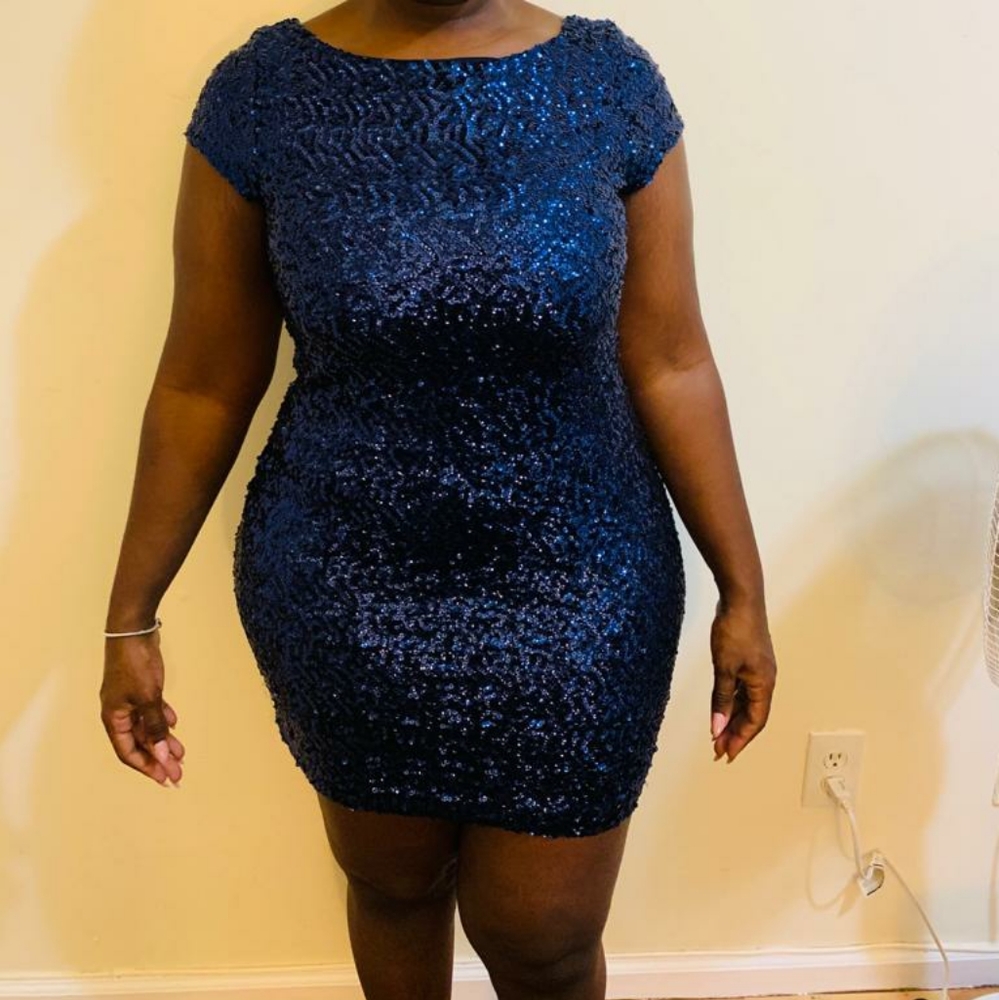 Speechless Sexy Navy Blue Dress